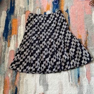 Kasper Sportswear Pleated Side Zipper Knee length Skirt